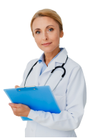 lekarz w białym fartuchu